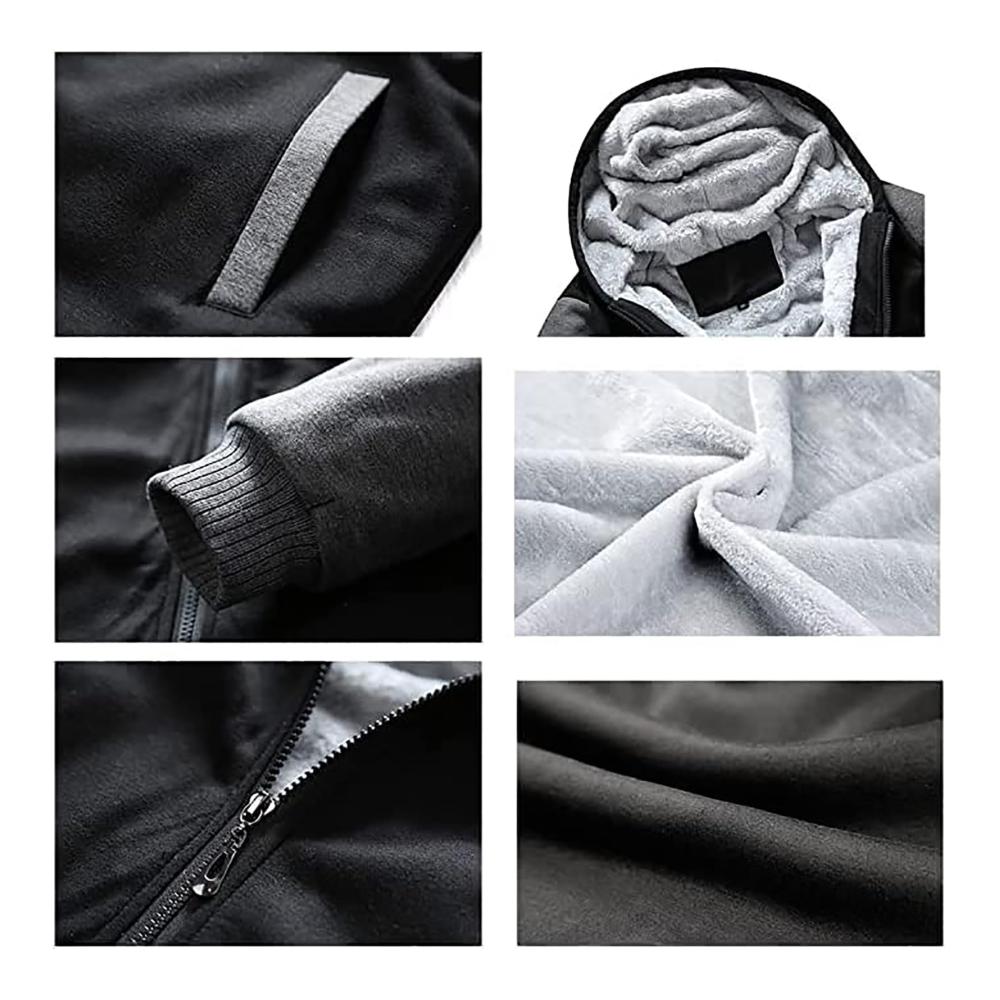 Bequeme So-ul Eat-er Herren Fleecejacke mit Kapuze und Reißverschluss - Ideal für Halloween & Alltag