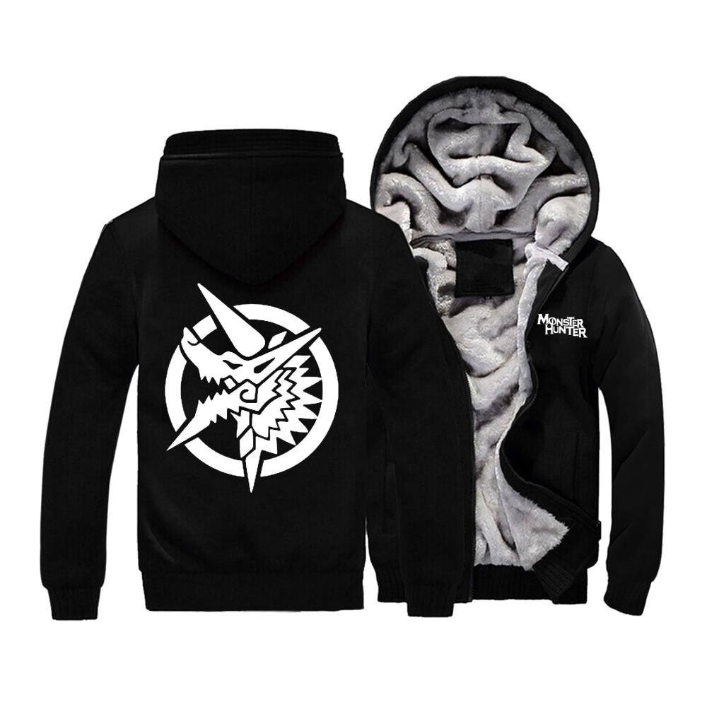 Ultimativer Herren Fleecejacken-Komfort Monsterjagd durch Wärme und Stil. Schwergewichtige gefütterte Hoodie-Sweatjacke für Sport und Freizeit. Entdecke den gemütlichen Luxus