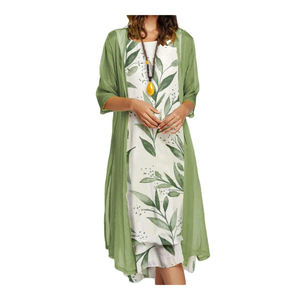 Cocktailkleider Damen Spitzenkleid Midi Abendkleid Ärmellos Elegant Festlich Hochzeit Partykleid Tüll Cardigan Vintage