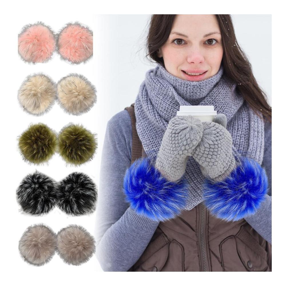 Luxuriöse Damen Pelzmanschetten Flauschige Armwärmer & Muffs für stilvolle Wärme im Winter. Weiche Kunstpelz Stulpen als elegantes Accessoire für Handgelenke und Arme. Perfekt für kalte Tage