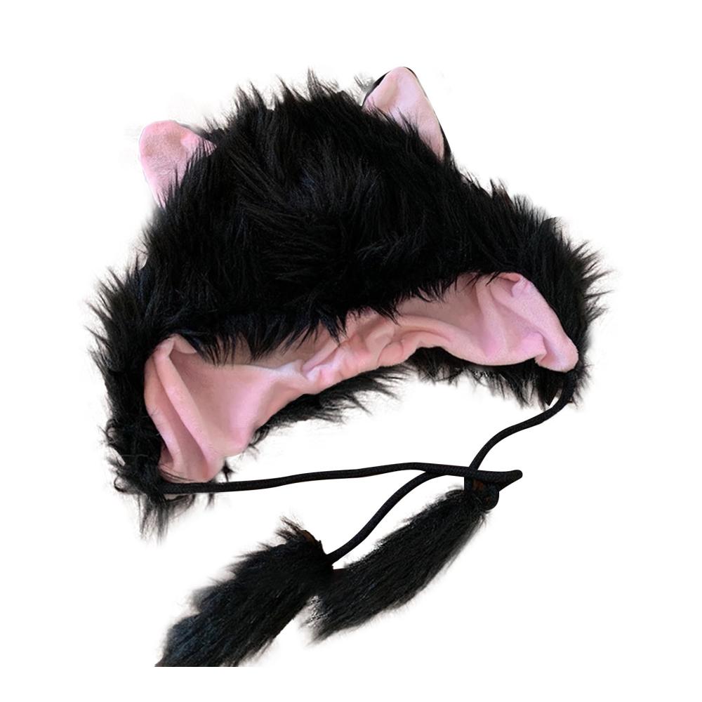 Entdecke die Wärme Flauschige Strickmützen mit Tierohren für kalte Tage und festliche Anlässe - Perfekt für Outdoor-Mode Tanzen Halloween Party und Weihnachten