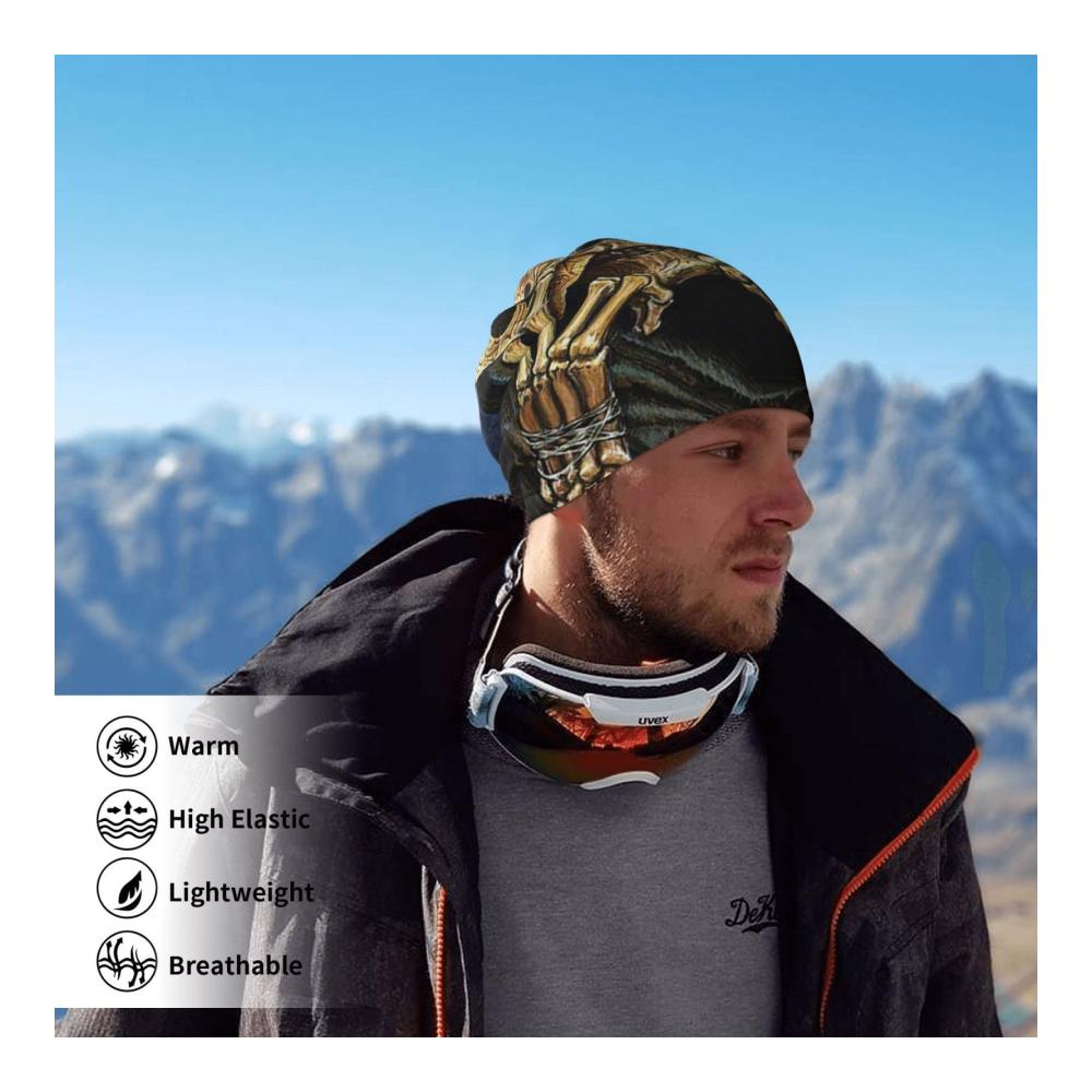 Halswärmer  Sensenmann  Spielkarte  Schals  winddicht  Winter  Ski-Gesichtsmaske  Halstuch  Bandanas für Männer und Frauen  Laufende  Skifahren  Sport  Schwarz  Unisex  Einheitsgröße