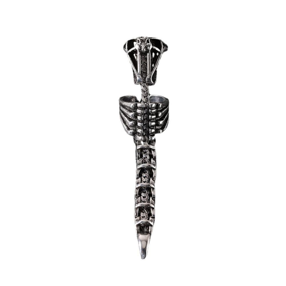 Vintage Gothic Ringe Set Verstellbare Herren und Damen Ringe stilvolle Scorpion Knuckle Joints in Silber - Perfekte Punk-Accessoires