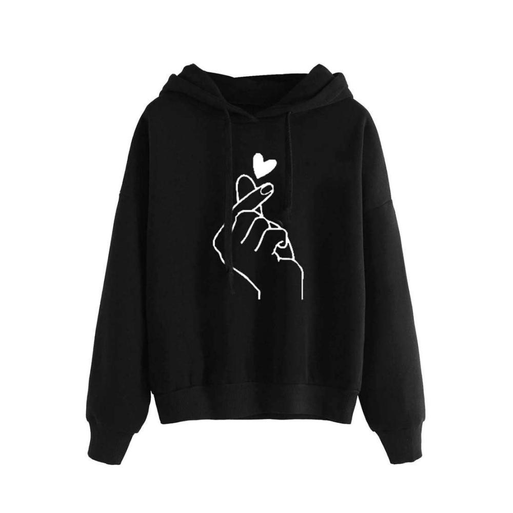 Einzigartiger Damen Kapuzenpullover Stilvoll leicht und bequem! Perfekt für Sport und Freizeit. Entdecke jetzt den Herzdruck Hoodie mit Kordelzug