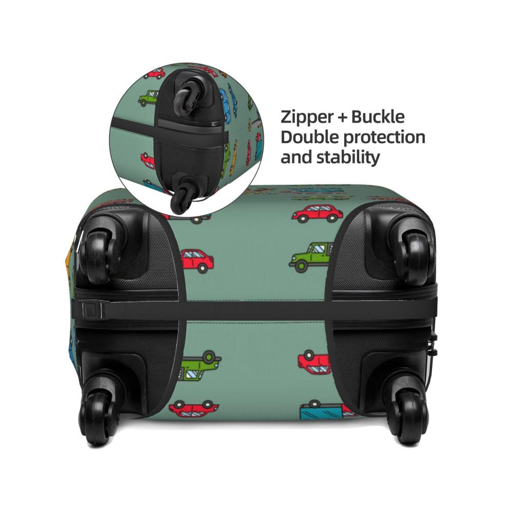 Schützen Sie Ihren Koffer mit Stil! Cartoon-Auto-Motiv waschbar und passend für 457-813 cm Gepäck. Modischer Schutz für Reisekoffer in Schwarz Medium. Jetzt sichern