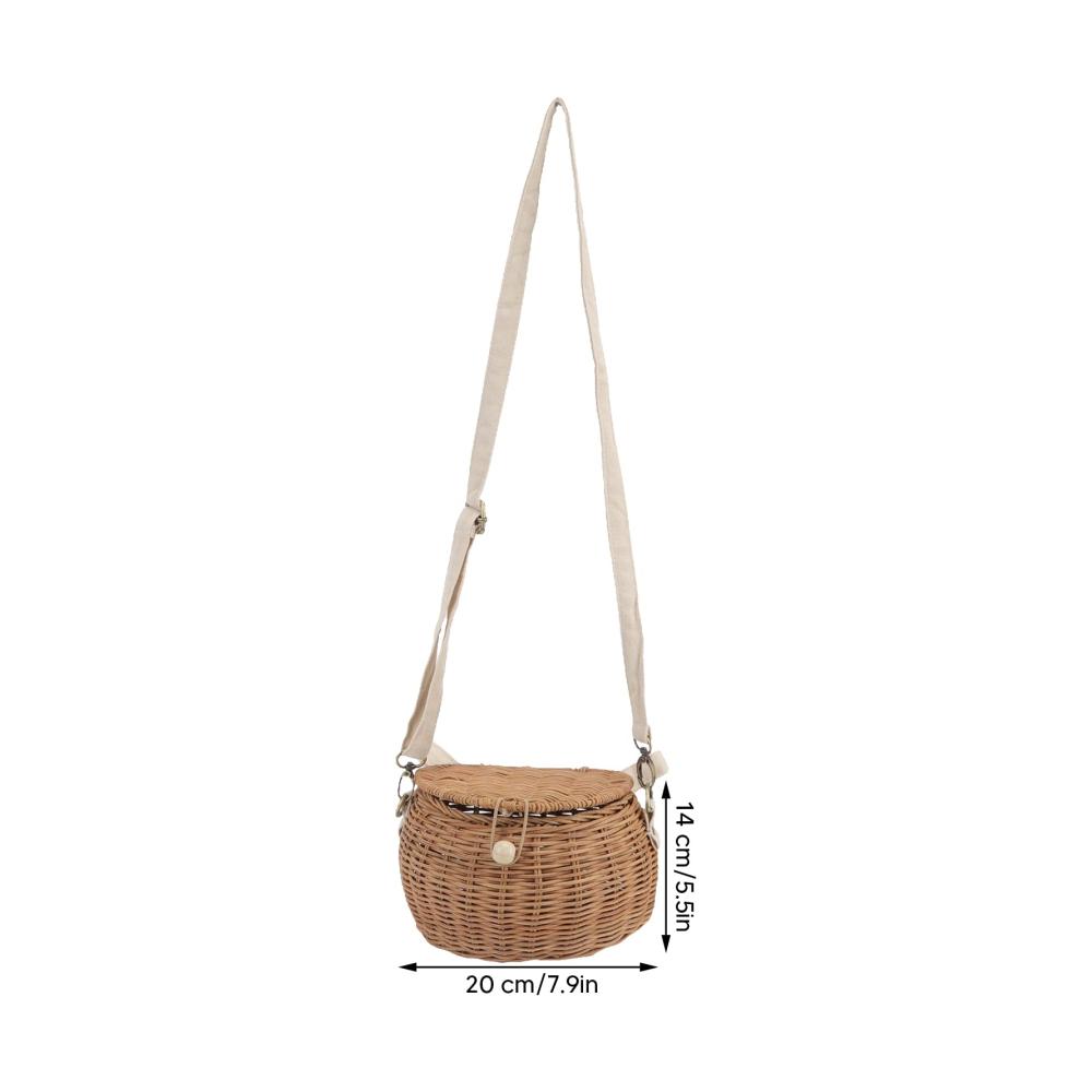 Authentische Vintage-Schultertasche Handgewebte Rattan-Tasche für Damen. Perfekt für Camping Fotografie und stilvolles Reisen. Jetzt zugreifen und den Sommer mit Stil genießen
