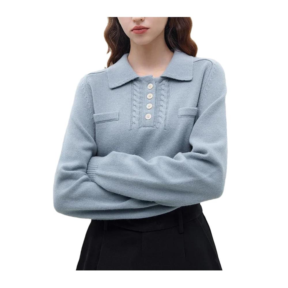 Hochwertiger Einheitsgröße Revers-Pullover Damen - Vielseitig für jeden Herbst- und Winter-Damenpullover