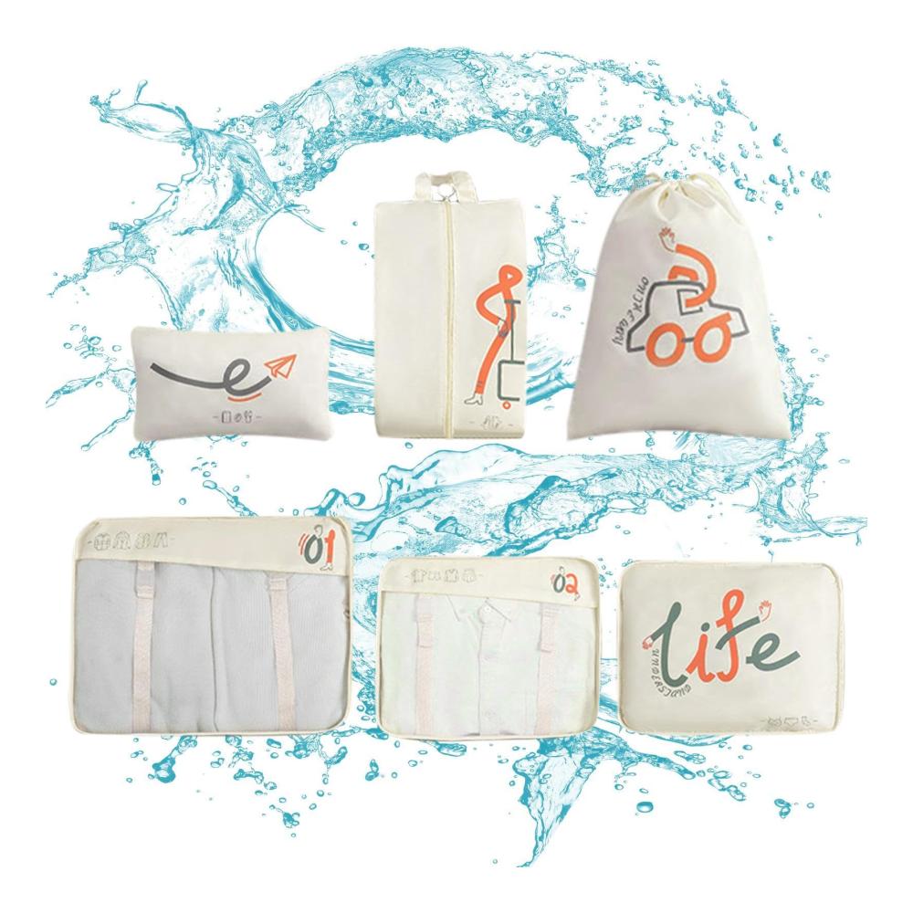 Effizientes Reisen mit Stil Kofferorganizer-Set mit 6 Packwürfeln für Unterwäsche und Kleidung | Praktische Taschen für gepflegtes Gepäckmanagement