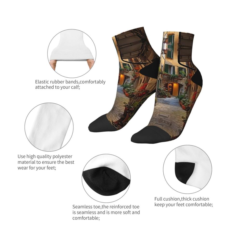 Modische Knöchelsocken Bequeme italienische Damen- und Herrensocken mit trendigen Mustern – Perfekte Passform für jeden! Entdecken Sie den Style von Italian Old Street! One Size