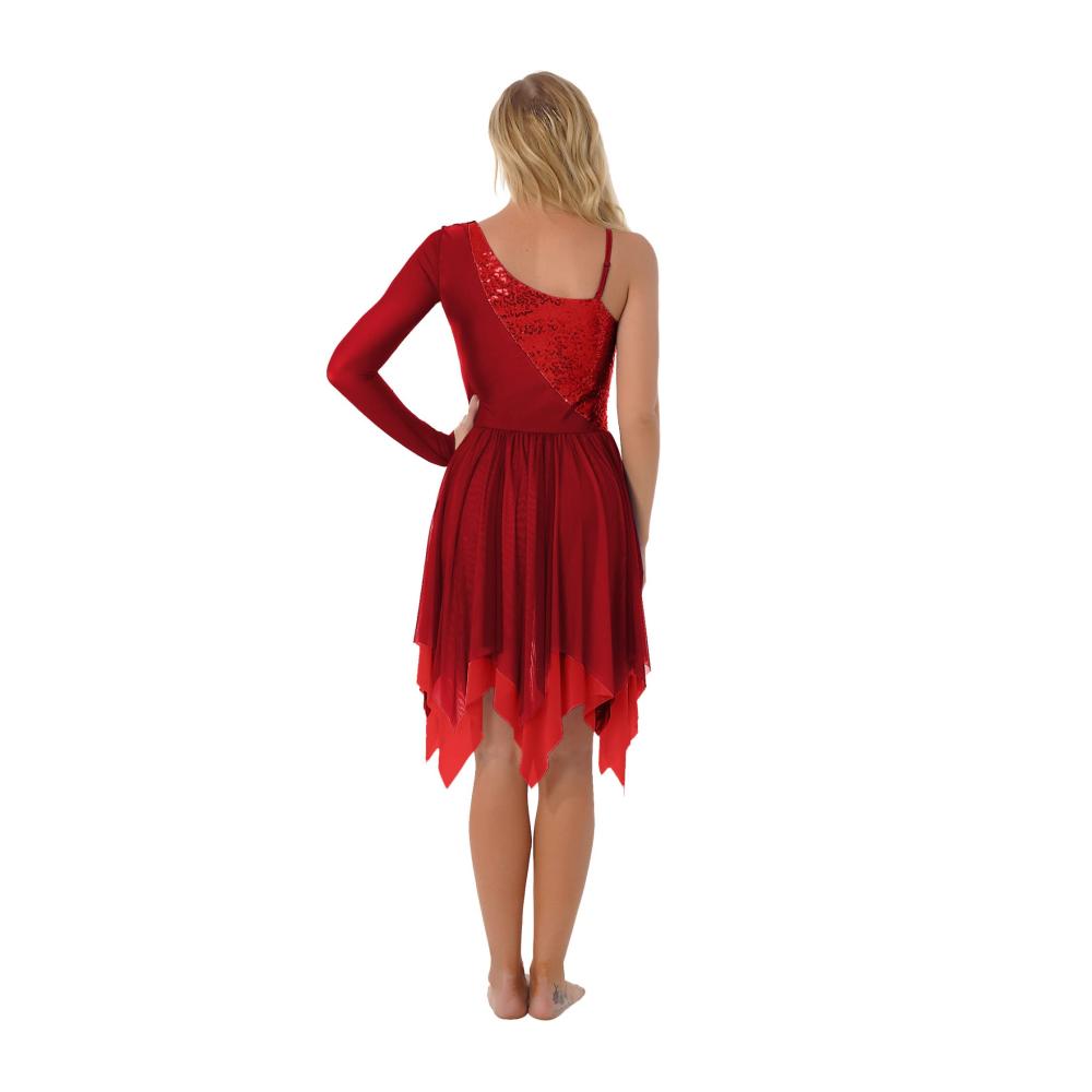Elegantes Damen Tanzkleid mit Pailletten und Chiffon für Ballett Latein & Contemporary - Ein Must-Have für die Bühne und besondere Anlässe