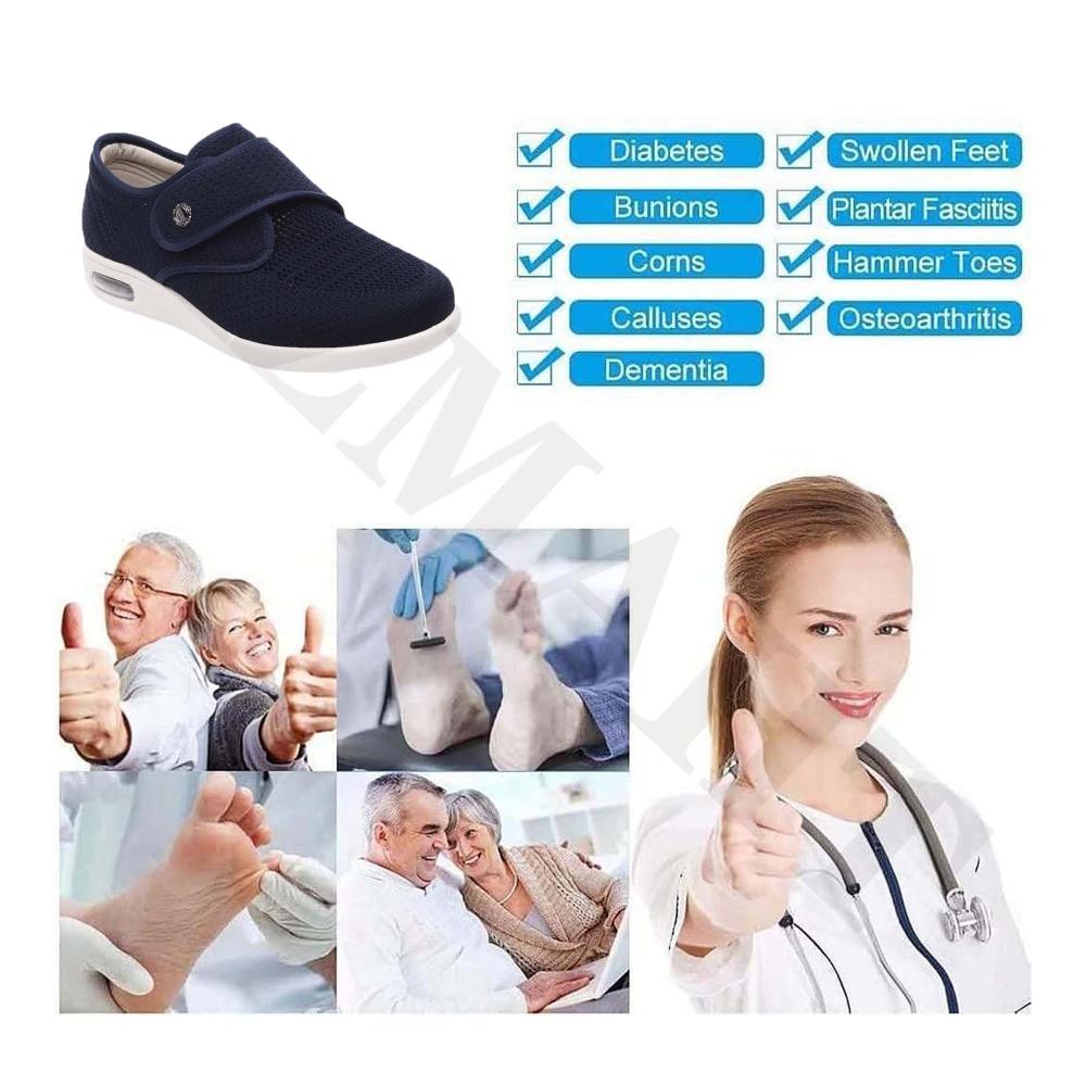 Gemütliche Hausschuhe für Damen und Herren - Atmungsaktiv bequem und extra breit! Perfekt für Diabetiker und alle die Komfort lieben. Schlupfschuhe mit Luftpolster für den Sommer