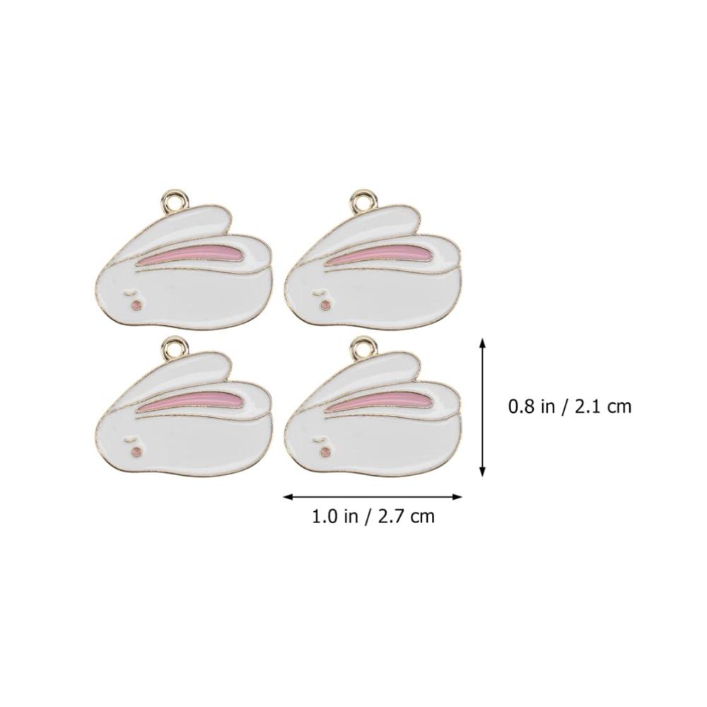 Hochwertige Kaninchen-Öltropfen-Anhänger 10 Stück entzückende Tiercharms aus Emaille für individuelle Schmuckstücke! Perfekt für Ostern und Weihnachten