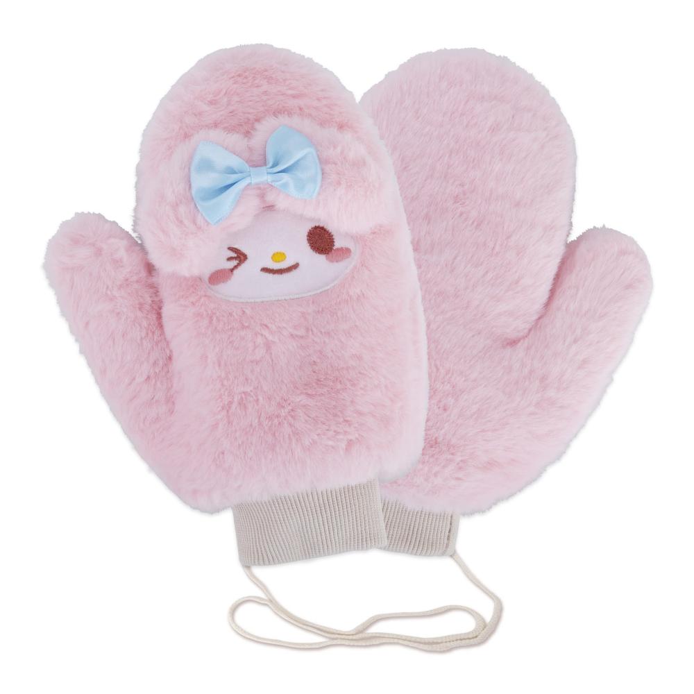 Anime Handschuh Fuzzy Fäustlinge Plüschige Vollfinger-Winterhandschuhe mit niedlicher Stickerei für Wärme & Stil