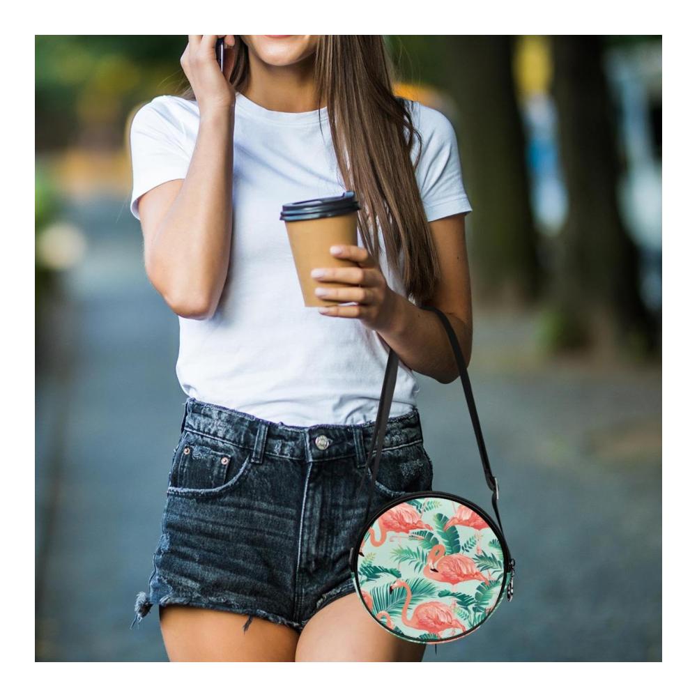 Entdecke den wilden Stil Tier-Tiger Umhängetasche für Damen – Einzigartige Runde Messenger Bag für Damen und Mädchen