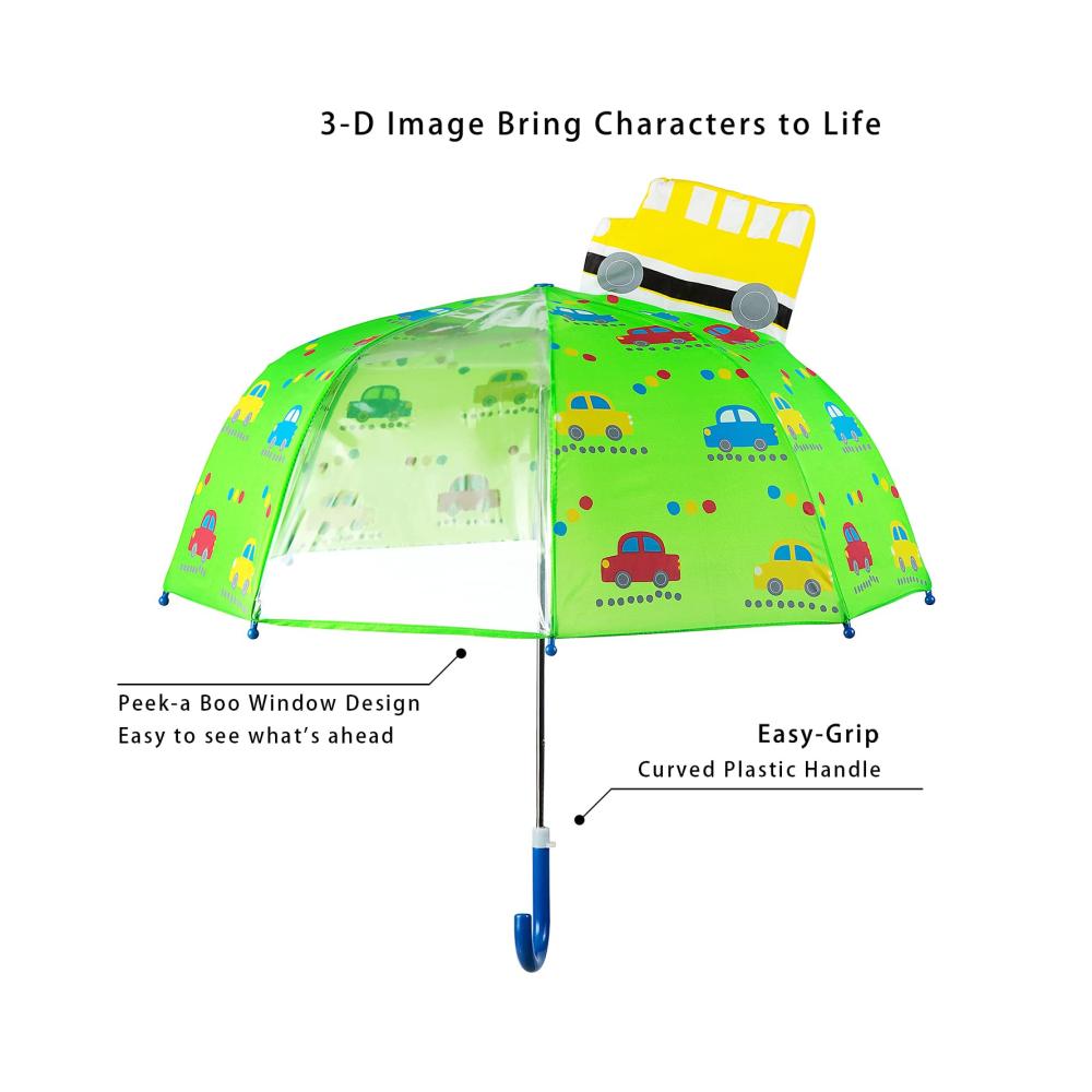 Einzigartiger 3D Kinder Regenschirm Lustiger Regenschirm für Kinder bis ca. 8 Jahre Einheitsgröße