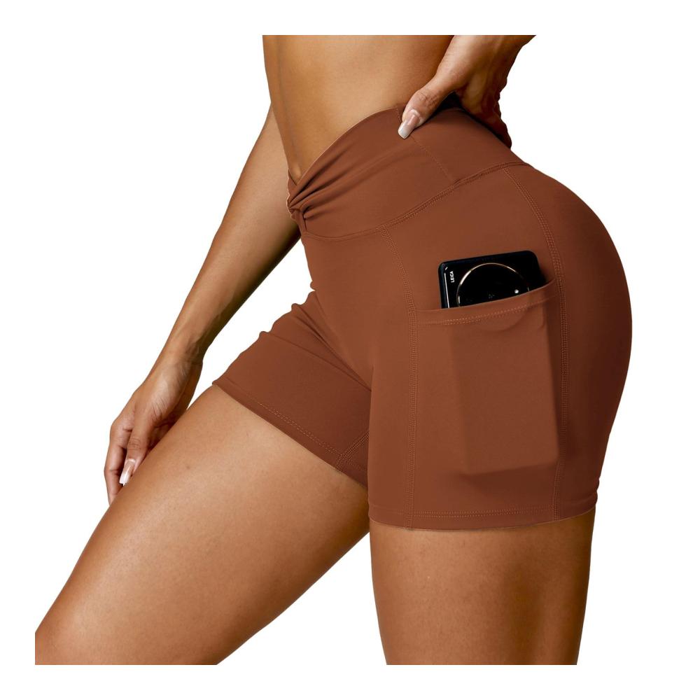 Damen Booty Scrunch Shorts Nahtlose High Waist Sport Shorts Push Up Workout Leggings Kurz Leggings Fitness Laufen Radlershorts