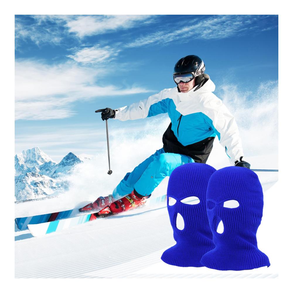 Behagliche Sturmhauben 2er Set Strickhandschuhe & warme Skimaske in Blau für ultimativen Winterschutz! Perfekte Accessoires für Ski & Outdoor-Spaß