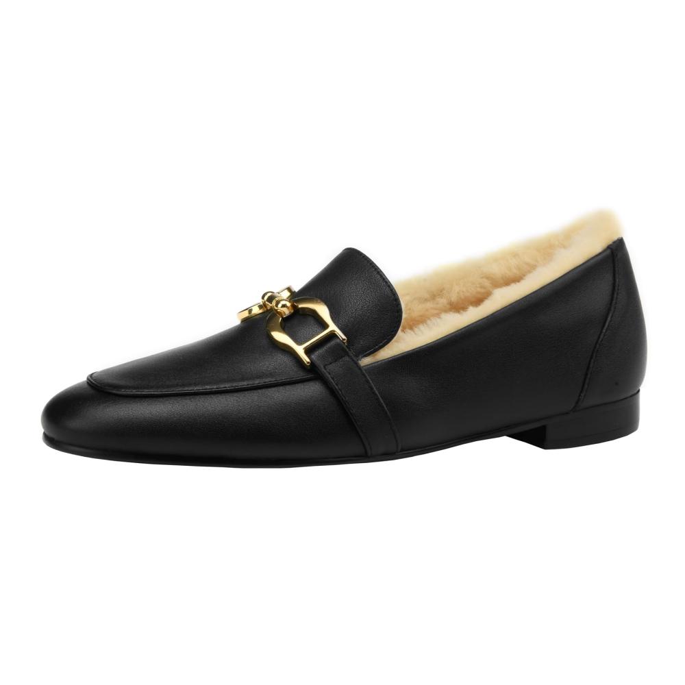 Stilvoller Komfort Damen-Loafer & Mokassins mit kuscheligem Futter und niedrigen robusten Absätzen aus Wildleder. Perfekte Mischung aus Eleganz und Gemütlichkeit