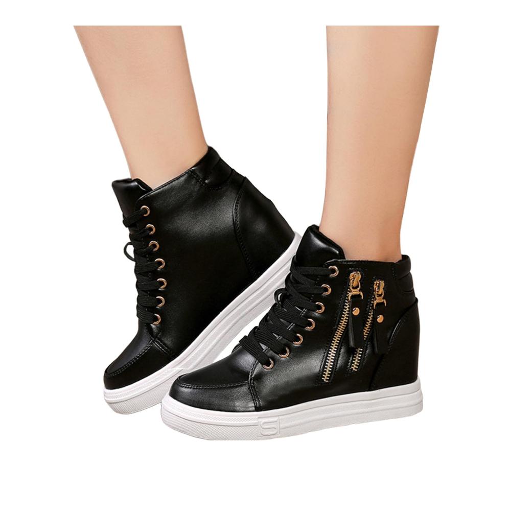 Damen Winter Plüsch Stiefeletten mit unsichtbarer Erhöhung und warmem Futter für Komfort - Kurze Stiefeletten für Damen Mädchen und Teenager
