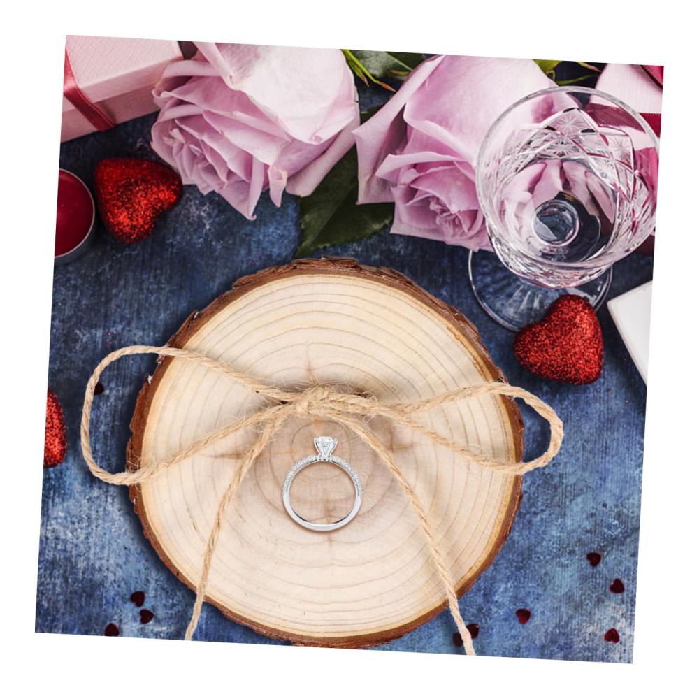 Unvollendete Holzringe mit Rinde für DIY-Ringhalter rustikale Baumstamm-Ringschale europäischer Groovy-Stil Dekoration für Hochzeiten