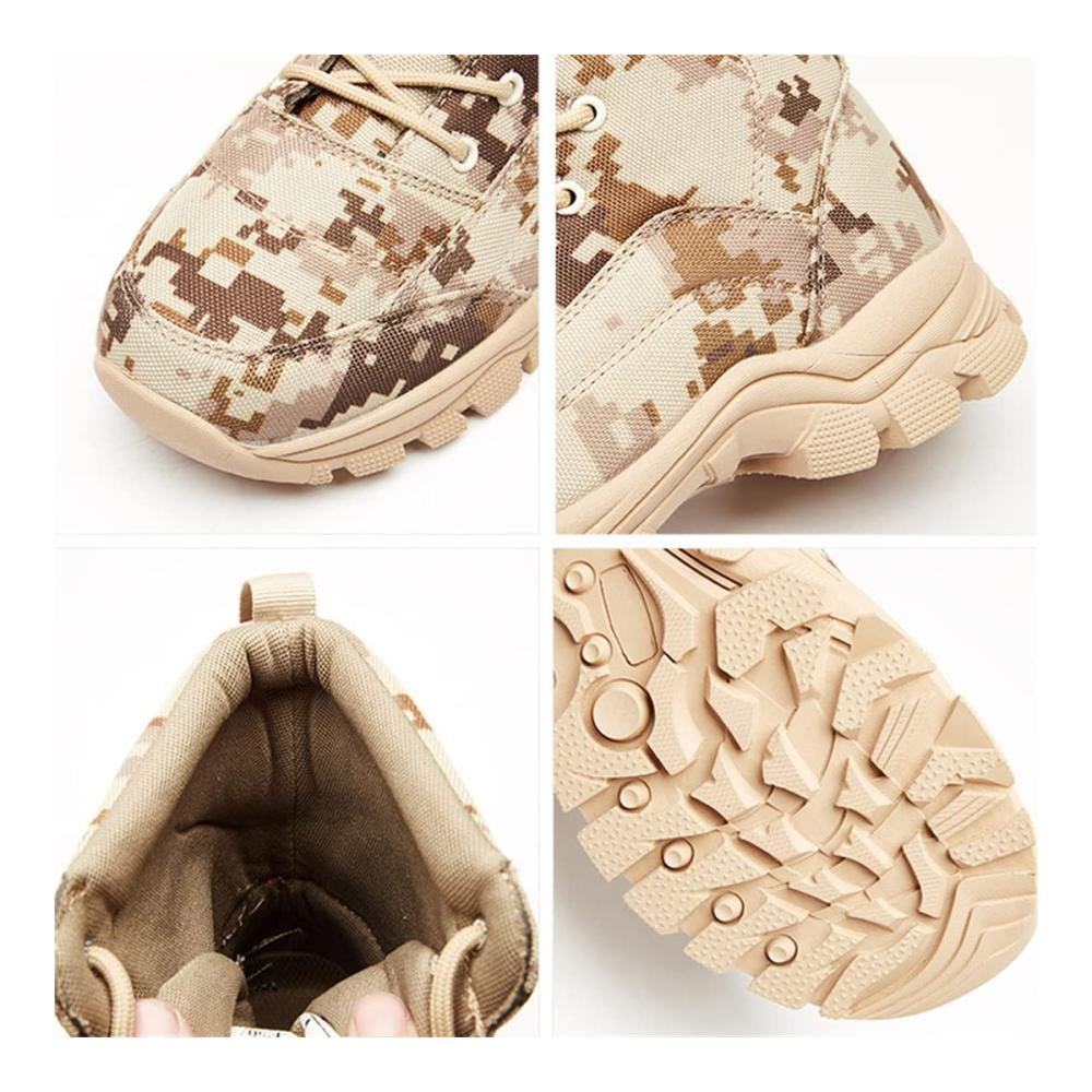 Ultimative Militär & Taktische Trainingsstiefel Hensftods Outdoor Desert Camo Leder Warm & Verschleißfest - Perfekt für Wandern und Klettern