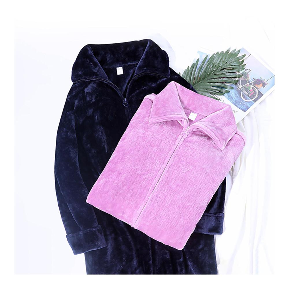 Luxuriöse Bademäntel für Damen und Herren – weicher Fleece-Hausmantel mit Reißverschluss und praktischen Taschen ideal für entspannte Stunden zu Hause
