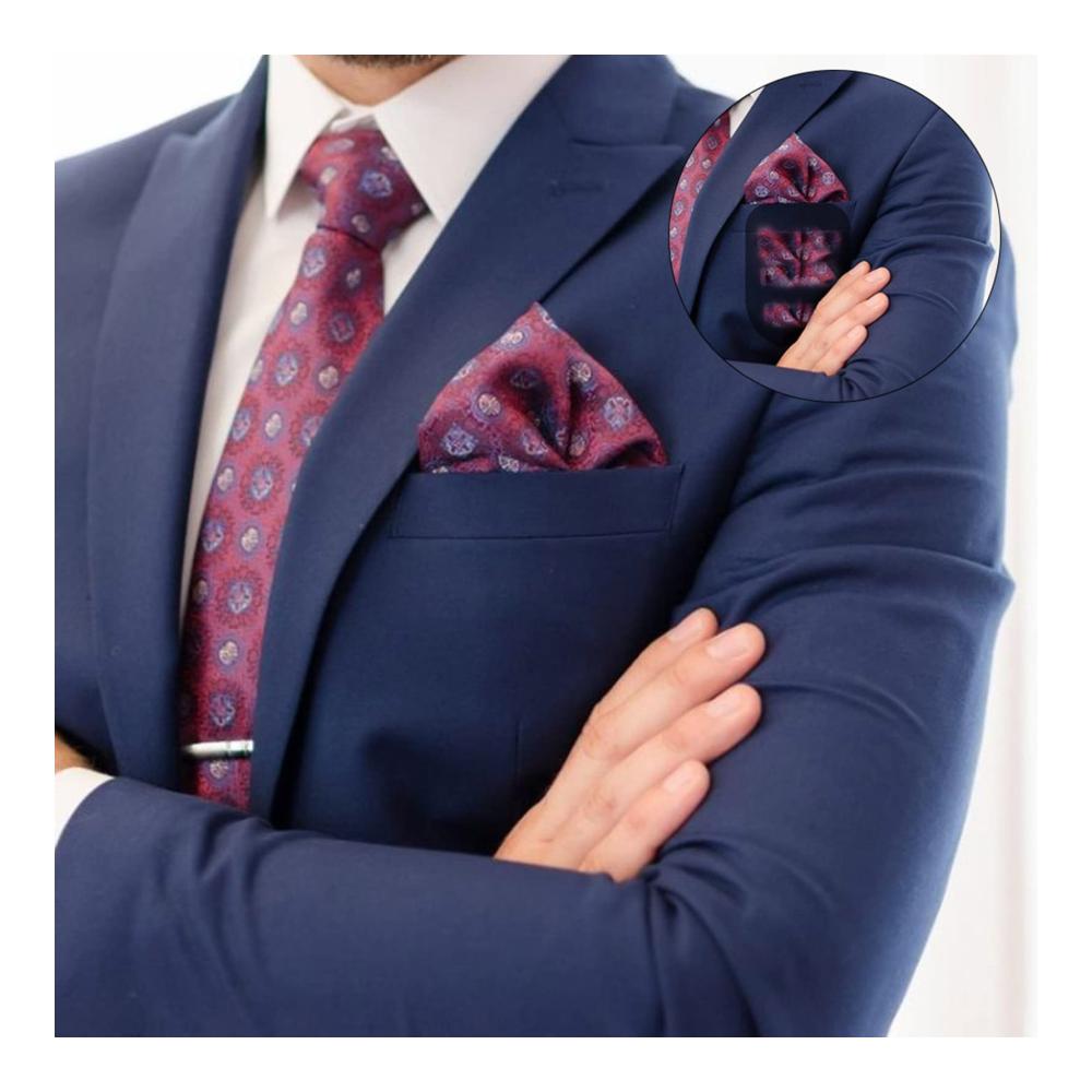 Maximale Eleganz Luxuriöses Taschentuch-Set für Herrenanzüge. Perfekt für Hochzeiten und Partys. Inklusive 6 festen Clip-Boards. Ein Must-have für stilvolle Männer