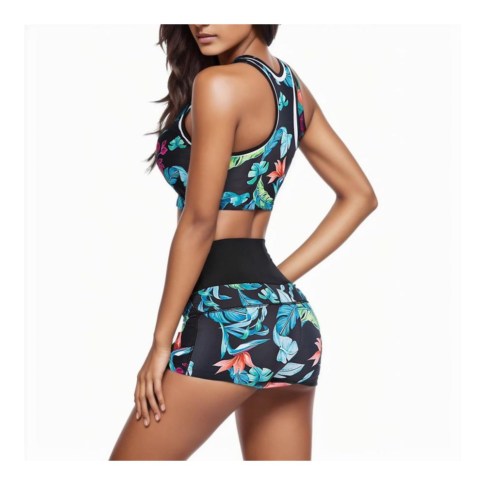 Entzückende Bikinihosen Stilvoller Damen Bikini Set mit Cut-Out Design und Streifenmuster - Der perfekte Zweiteiler für sommerlichen Badespaß
