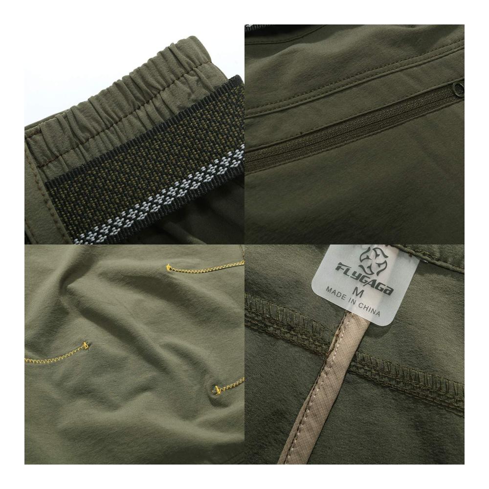 Herren Outdoorhose Wanderhose Trekkinghose mit Gürtel Schnelltrocknend Atmungsaktiv Elastisch Trekking Freizeithose Funktionshose Wandern Camping Trekking Outdoor Hose Sommer Herbst