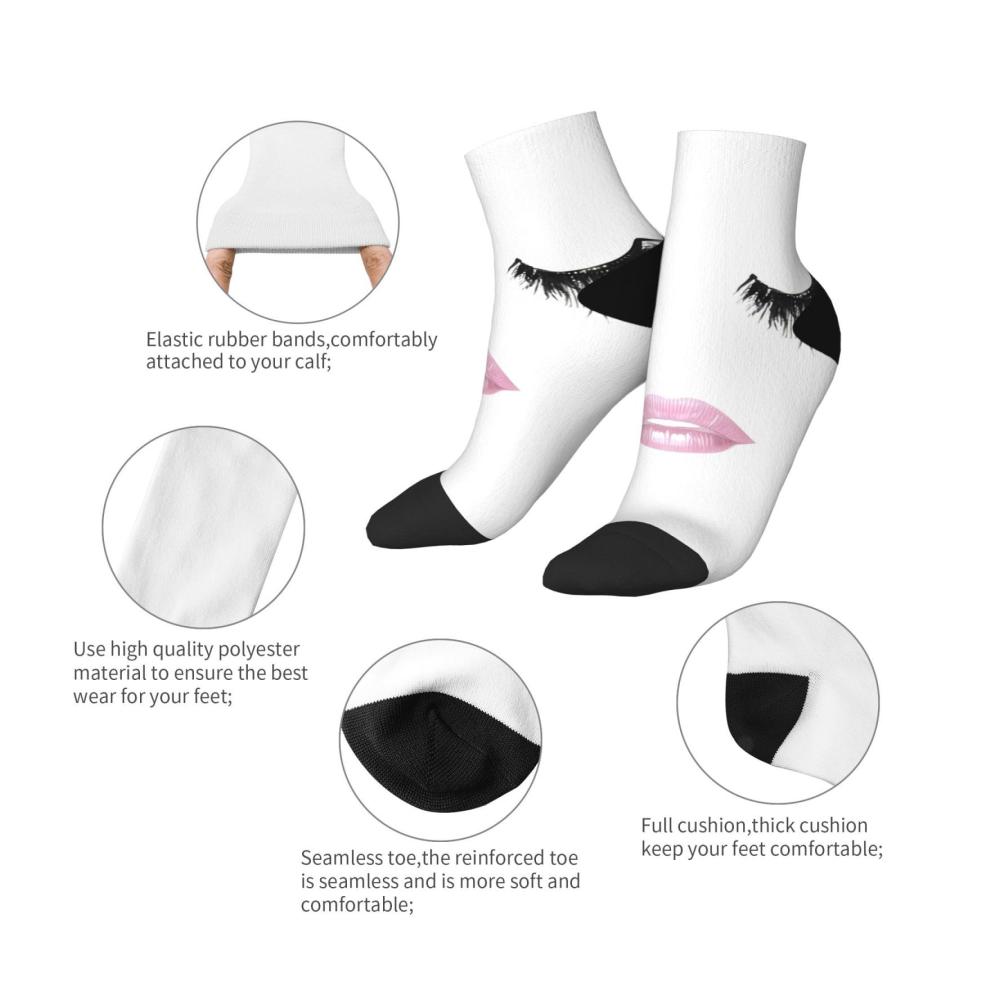 Knöchelsocken Damen | Bequeme Unisex-Socken mit modischen Mustern | Wadenlange Baumwolle-Socken One Size