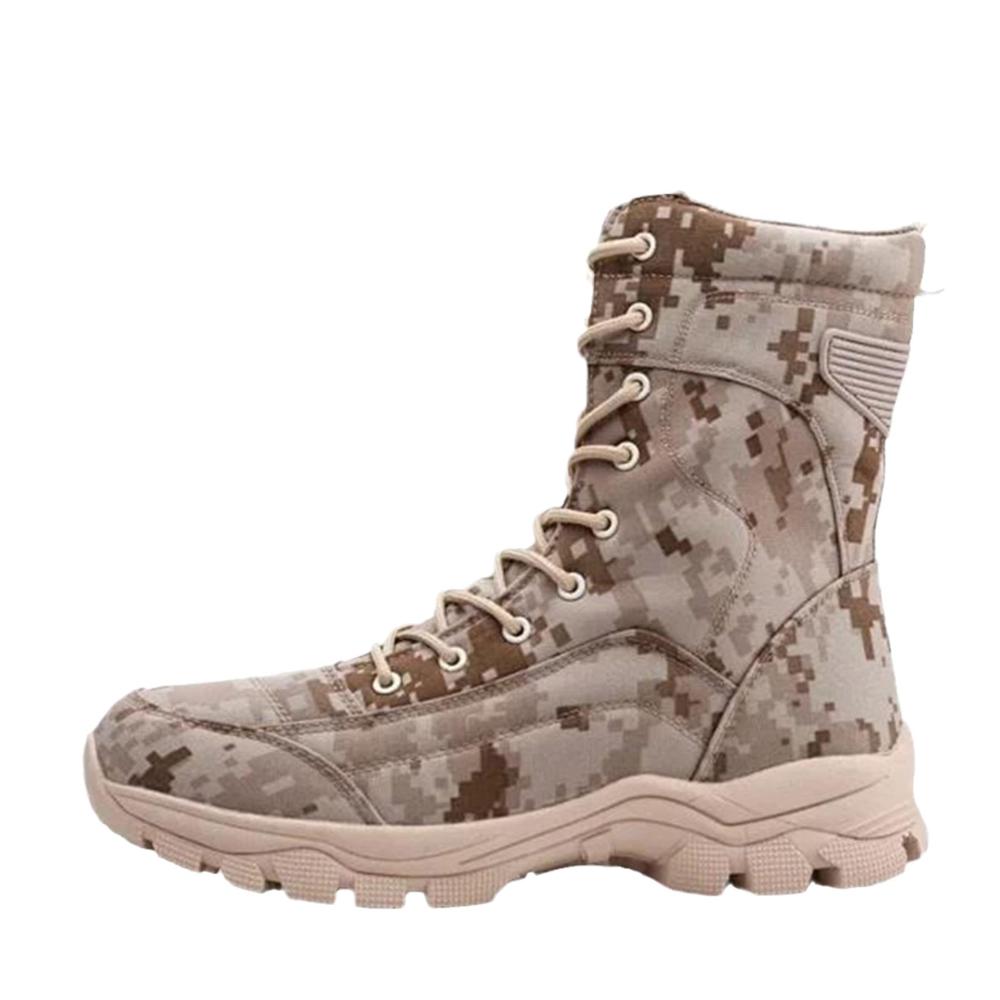 Ultimative Militär & Taktische Trainingsstiefel Hensftods Outdoor Desert Camo Leder Warm & Verschleißfest - Perfekt für Wandern und Klettern
