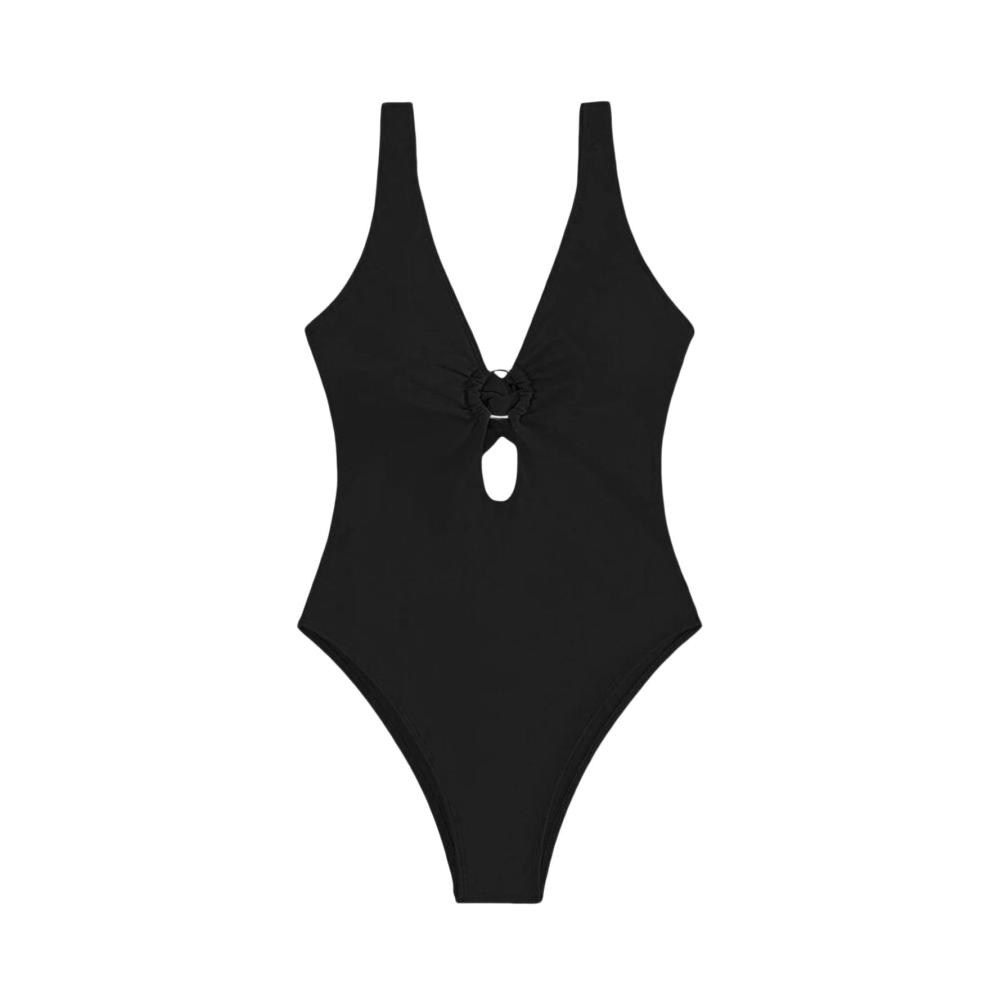 Verführerisches Schwarzes Bikinioberteil Sexy Style für Große Cups. Rückenfrei & Bügel für Cute Girl Charme. Hol dir jetzt dein heißes Badeanzug-Upgrade