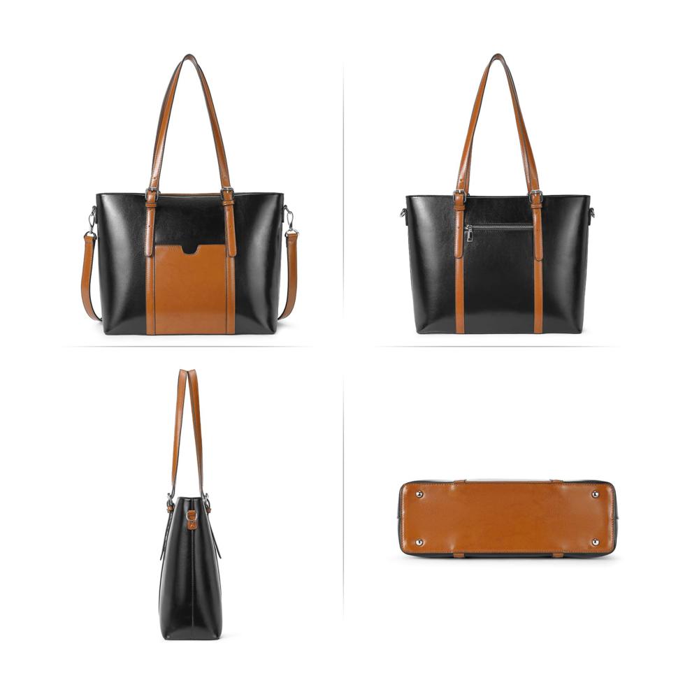 Entdecken Sie Stil und Funktionalität Luxuriöse Damen Aktentasche 15.6 Zoll Laptoptasche aus hochwertigem Kunstleder – Perfekte Arbeitstasche für Büro Schule und Einkaufserlebnisse