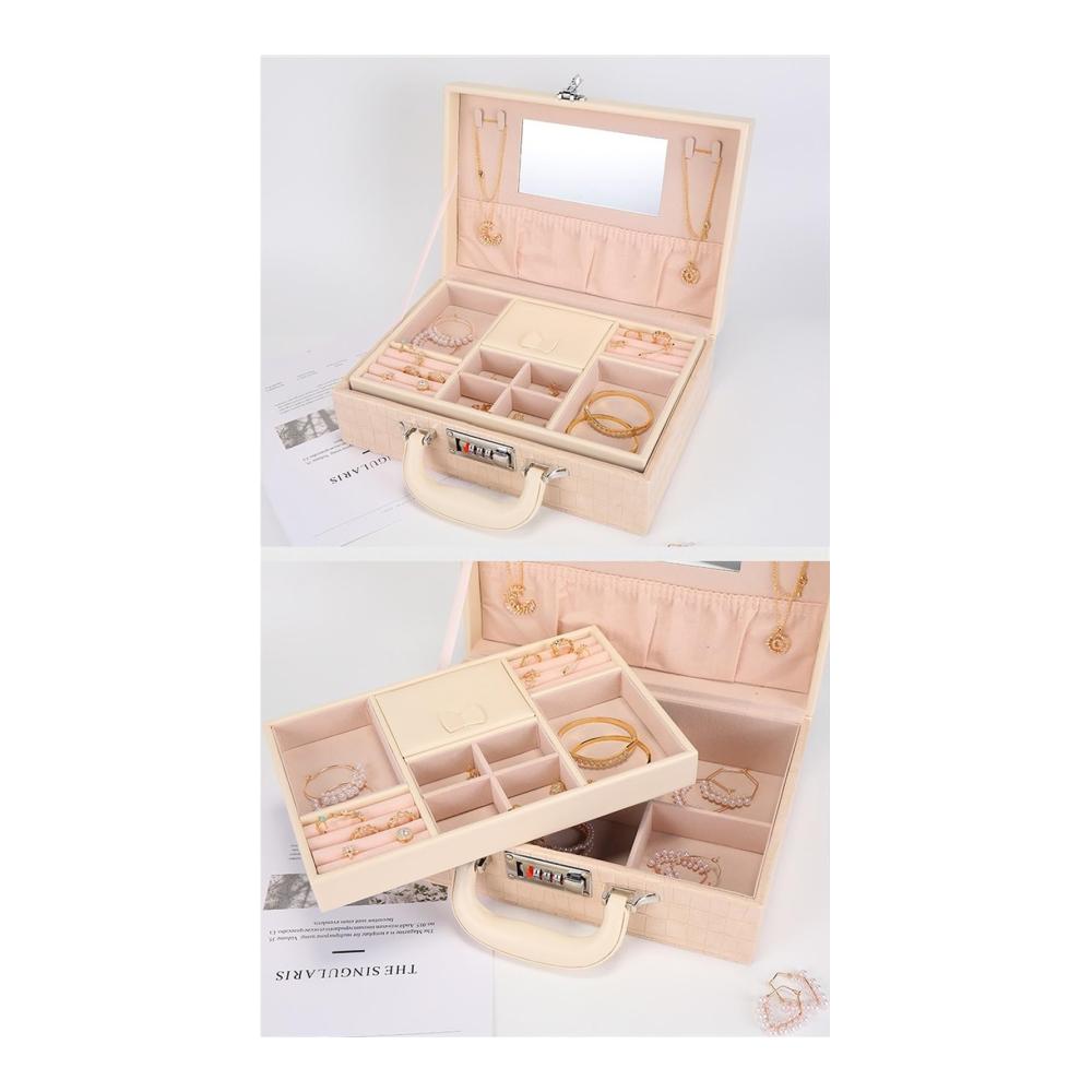 Brillanter Stil Schmuckkästen für jeden Anlass! Großzügiger Tragekomfort luxuriöse Organisation. Perfekt für Ringe Ohrringe und Halsketten. Jetzt erhältlich Tragbarer Schmuck-Organizer
