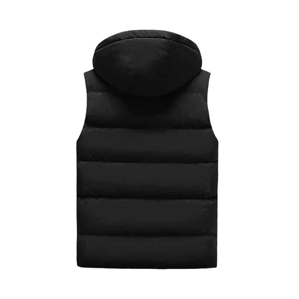 Herren Pufferweste Steppweste mit Kapuze ultraleicht warm wasserabweisend für Outdoor Wandern Skifahren Winter