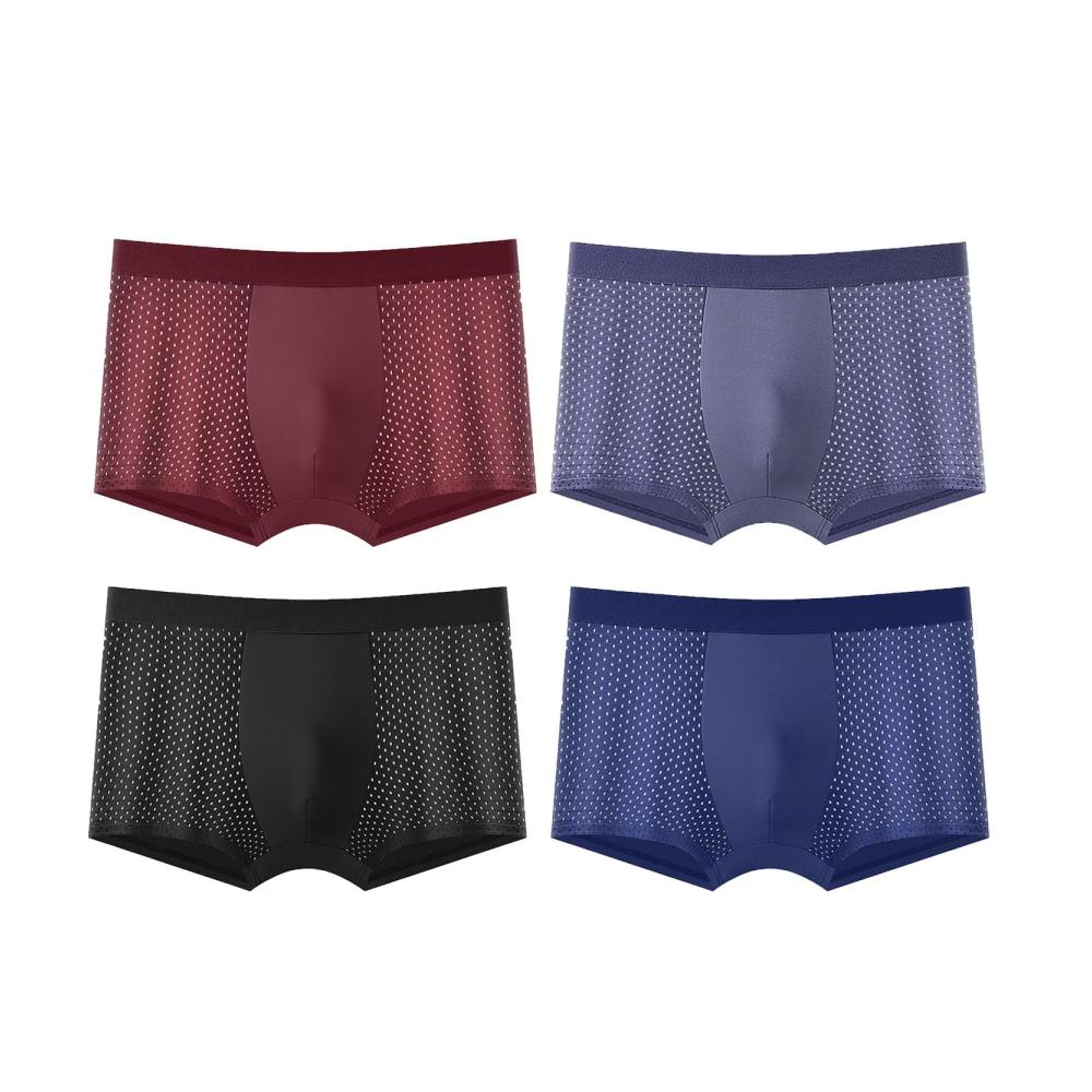 Ultimativer Komfort 4/8er-Pack Dropdaddy Bambus-Boxershorts aus Ice Silk für Männer! Atmungsaktiv luxuriös und langlebig. Jetzt die besten Unterhosen entdecken