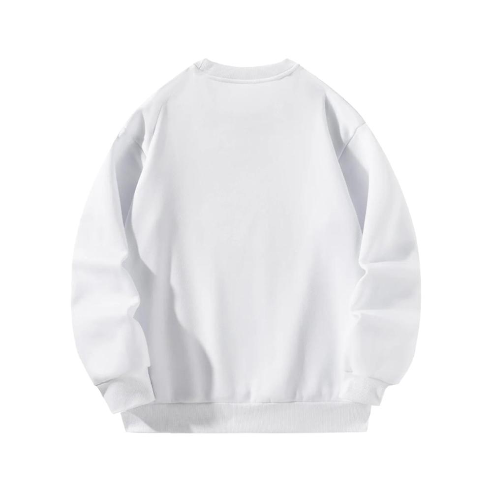 Damen Sweatshirt Pullover Weißes bedrucktes Modestück mit lockerer Passform für den täglichen Stil. Langärmliges Rundhals-Sweatshirt - Ein Must-have