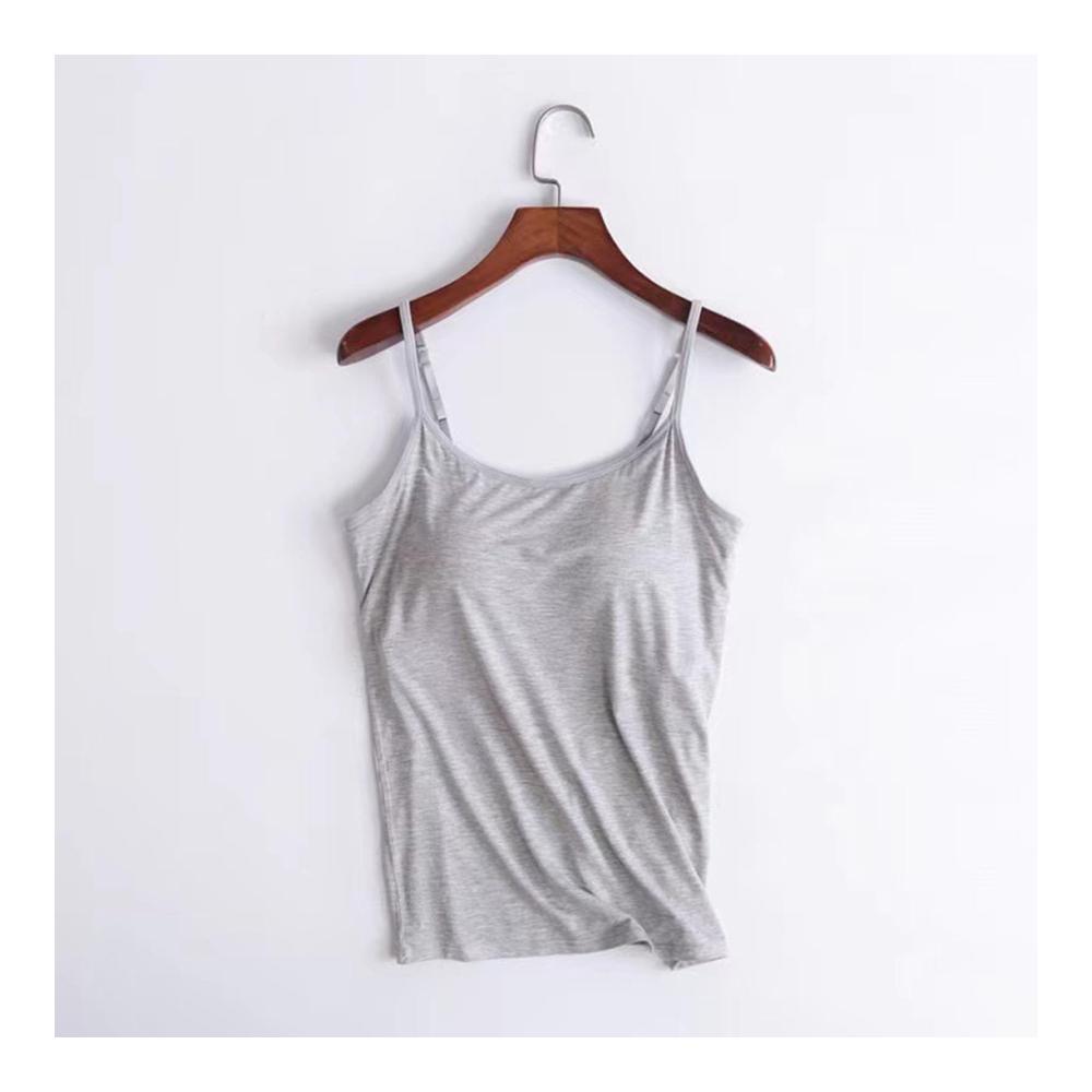 Entdecken Sie den ultimativen Komfort Nahtloses Damen Tanktop mit BH verstellbaren Trägern & Stretch-Baumwolle - Perfektes Geschenk für Weihnachten Geburtstag & Neujahr