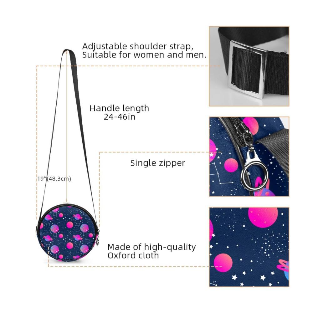 Entdecke die unendlichen Weiten Damen Umhängetasche mit Galaxie Planeten Motiv - Perfektes Accessoire für Weltraumliebhaberinnen