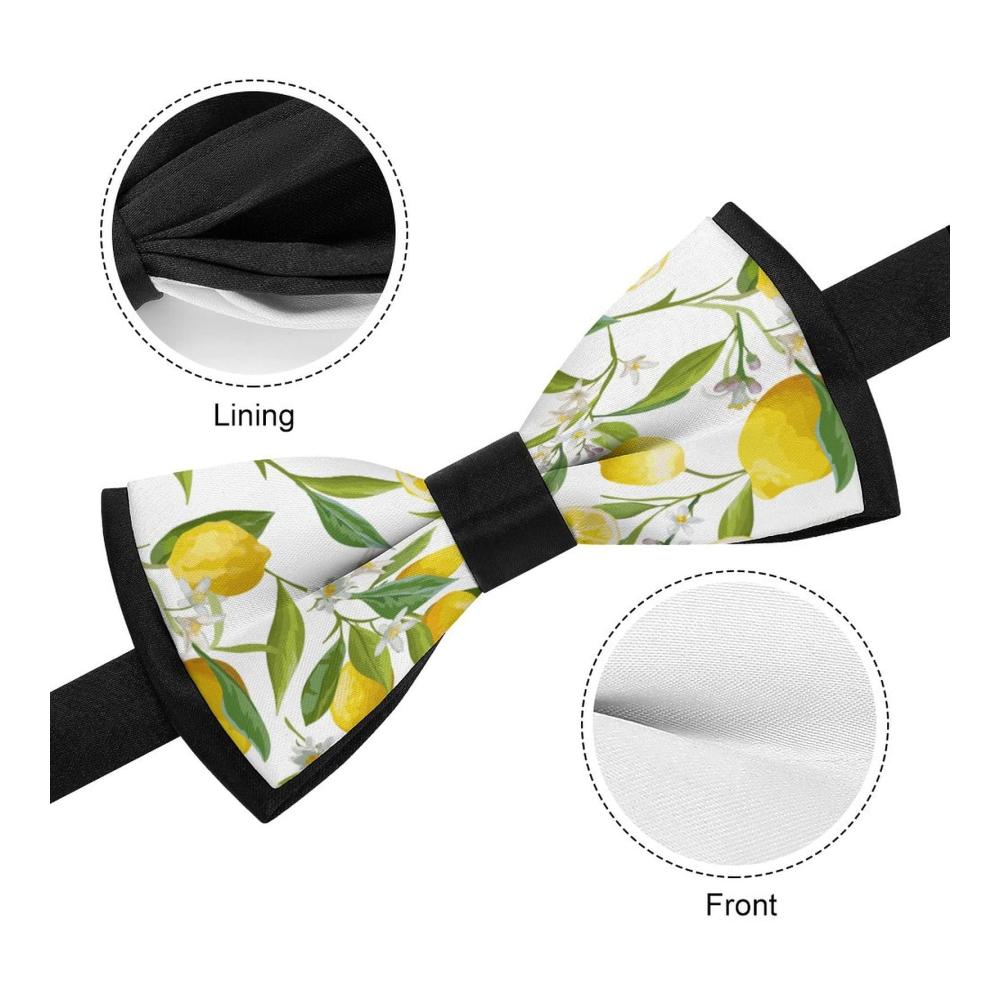 Elegante Vorgebundene Herrenfliege in Einheitsgröße | Anpassbare Halsfliege in Zitronengelb mit Seidenoptik | Perfektes Accessoire für formelle Anlässe Partys und Hochzeiten