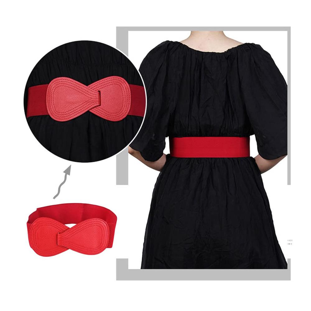 Einzigartiger Damen-Gürtel Kunstleder Mini-Schleife Druckknopfverschluss! Stilvoll betonen Sie Ihre Taille mit diesem elastischen Schmuckstück