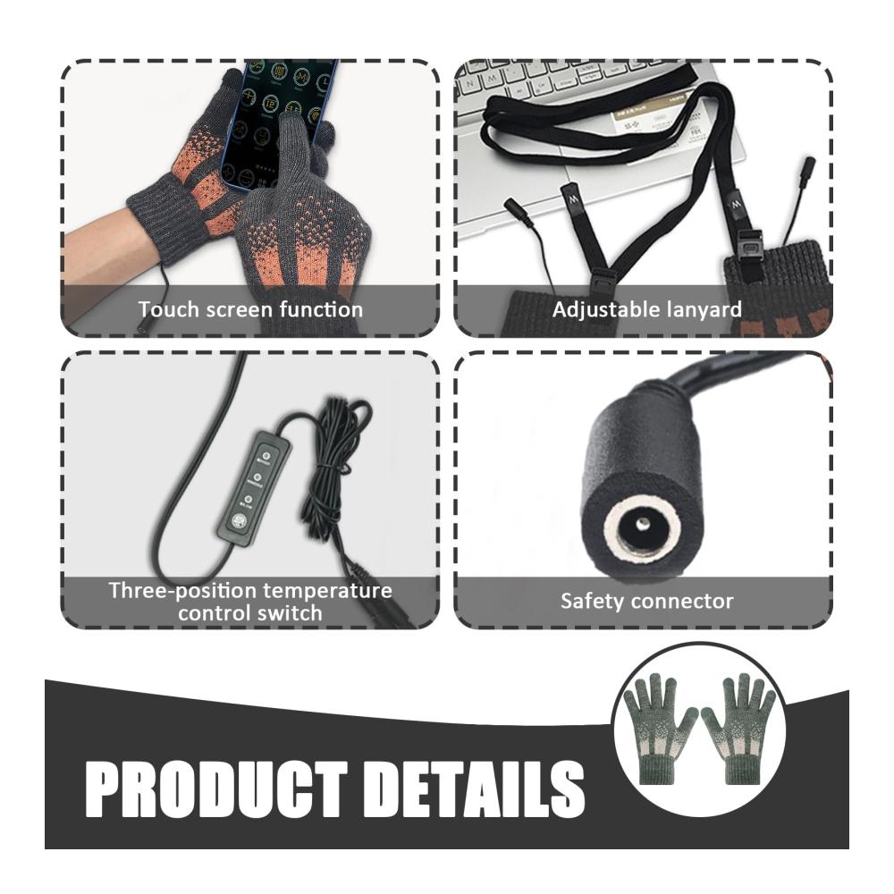 Erleben Sie ultimative Wärme USB-beheizte Handschuhe für Herren und Damen | Touchscreen | Vollfinger | Winterhandschuhe für Ski Radfahren Motorradfahren | Heizbare Handwärmer