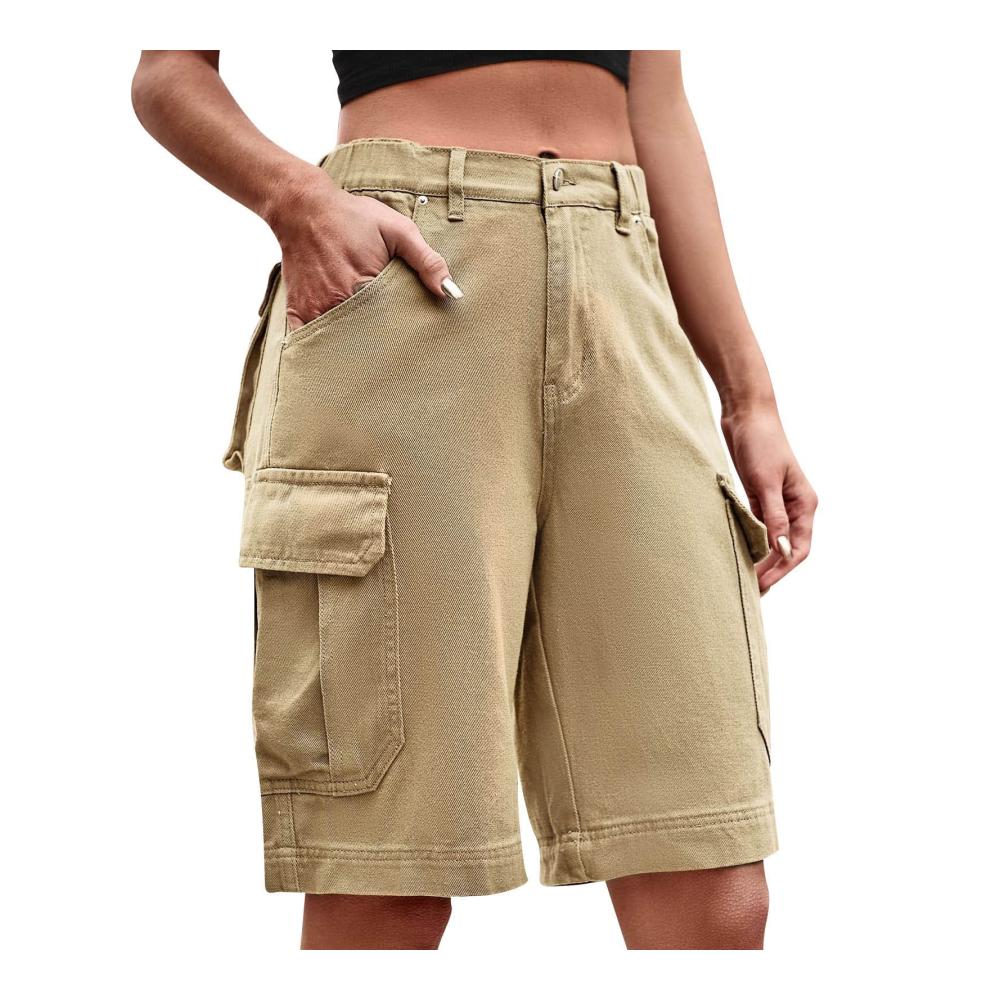 Erfrischende Vielfalt Damen Shorts für stilvolle Sommertage. Entdecken Sie lässige Knielang-Cargoshorts bis hin zu hoch taillierten Jeans-Shorts. Bequem und atmungsaktiv