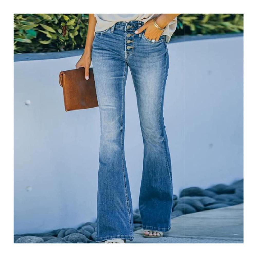 Elegante Damen-Jeanshosen Hoch tailliert Skinny undurchsichtig mit Stretch und Löchern für Y2K Streetwear. Push-Up-Effekt lange Größen vielseitiger Stil