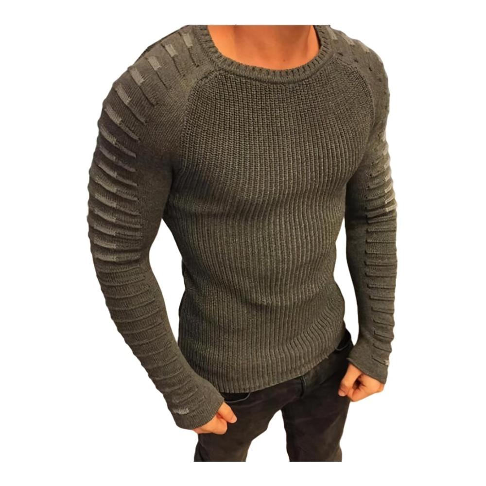 Einzigartiger Herren-Pullover Modischer Slim-Fit Rundhals mit individuellem Ärmeldesign. Stilvoll vielseitig und trendig! Jetzt sichern für zeitlosen Look