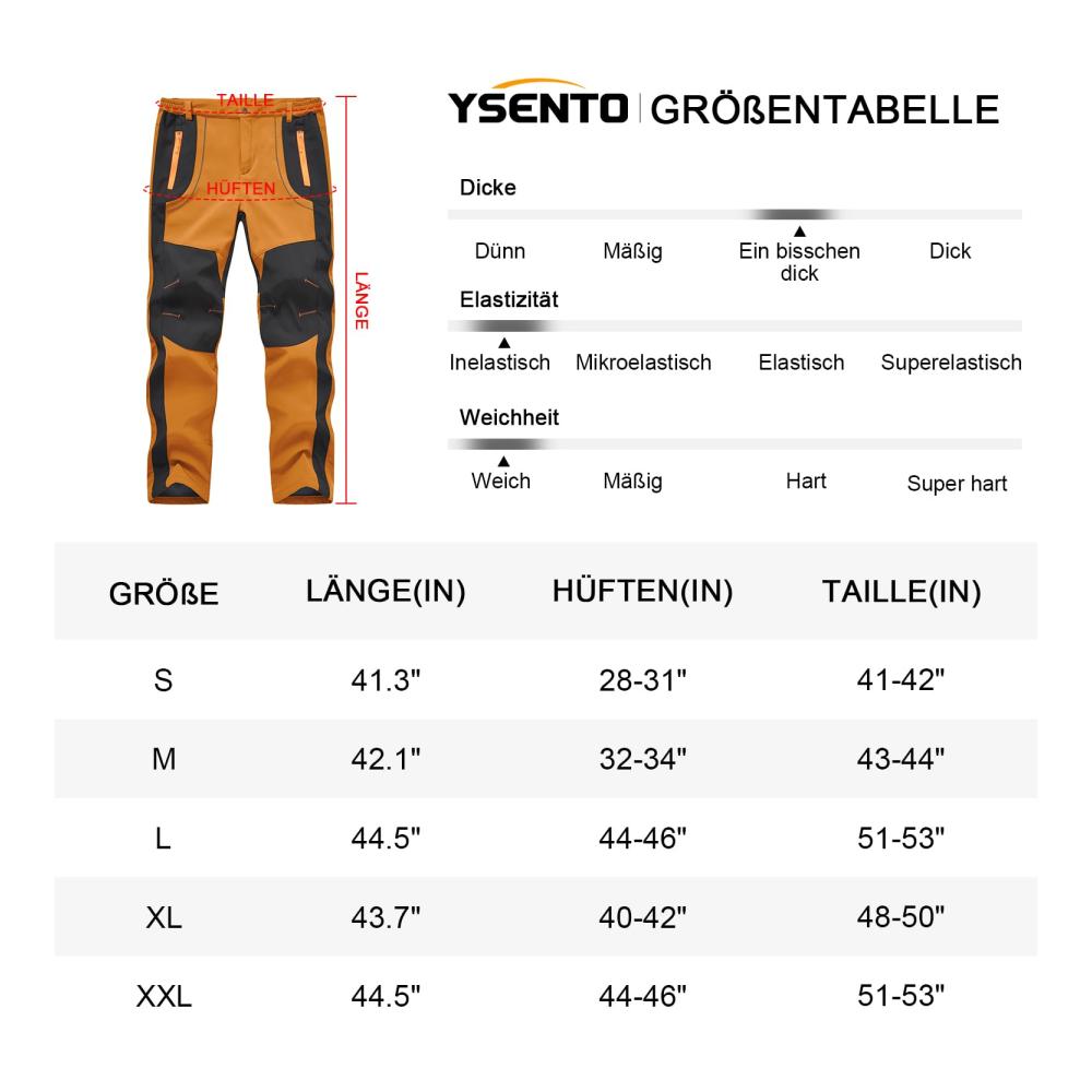 Herren Trekkinghose Winter Wanderhose Wasserdicht Softshell Softshell Outdoorhose Skihose Snowboardhose Atmungsaktiv Winddicht Thermoleggings