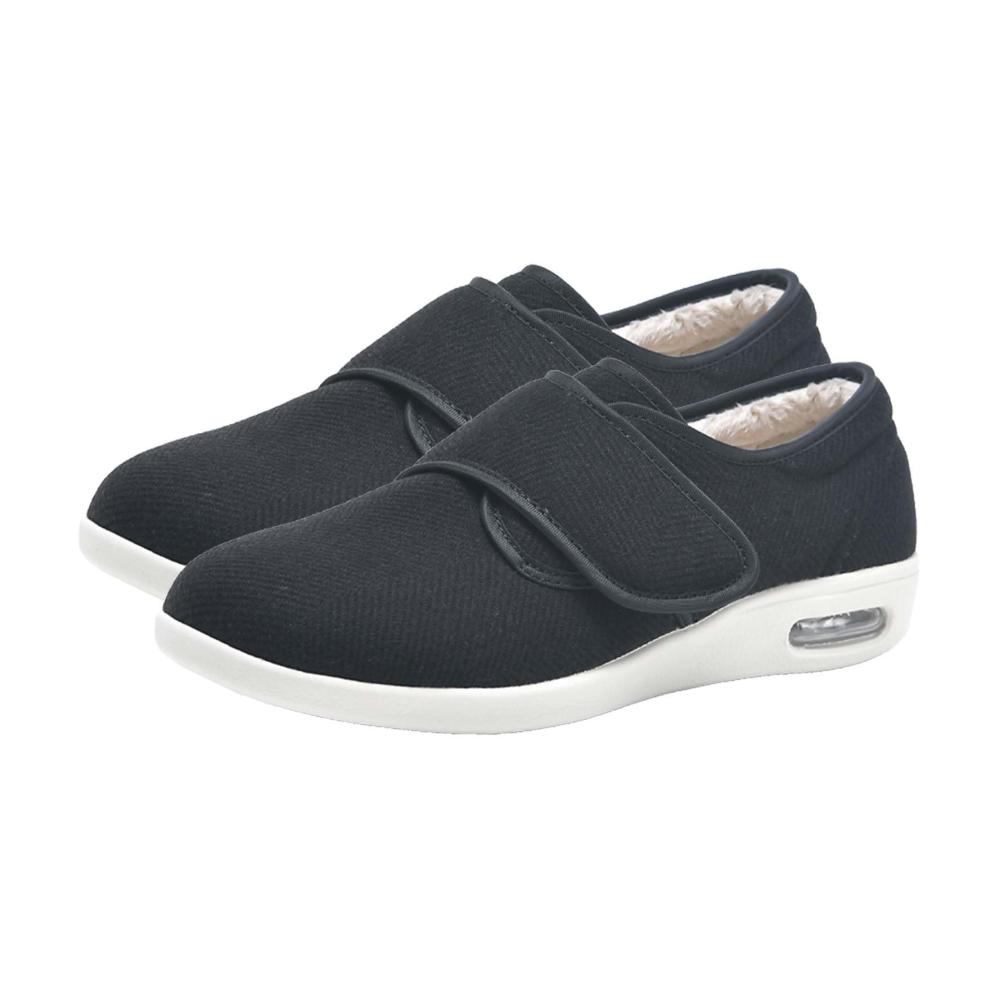 Bequeme Orthopädische Hausschuhe für Damen und Herren | Warme Slip-On Loafers mit Klettverschluss | Gesundheitsschuhe für Breite Füße | Komfortabler Gehkomfort