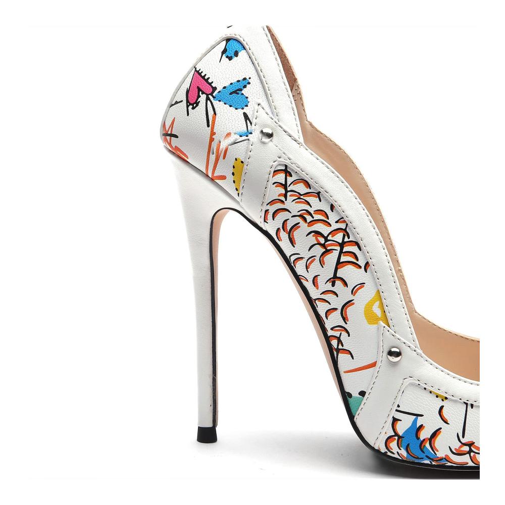 Damen-Pumps hochspitz Absatzspitzen-Slipper geeignet für Alltagsmode Bankette Brautjungfer-Hochzeiten gemustert