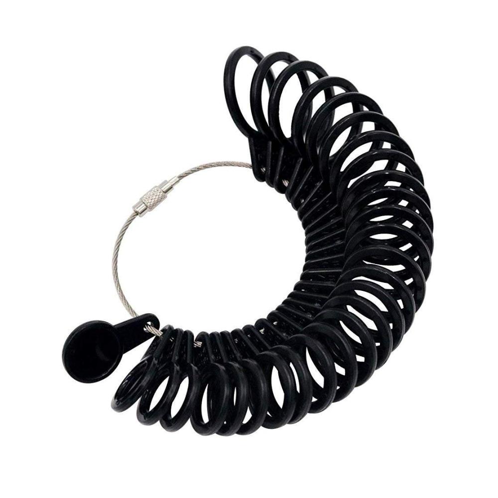 Präziser Ringgrößenmesser 1 Stück Set mit UK-Größenmaßstab Fingermaßband und Dorn für perfekte Passform. Ideales Schmuckwerkzeug für genaue Ringgrößen und -durchmesser