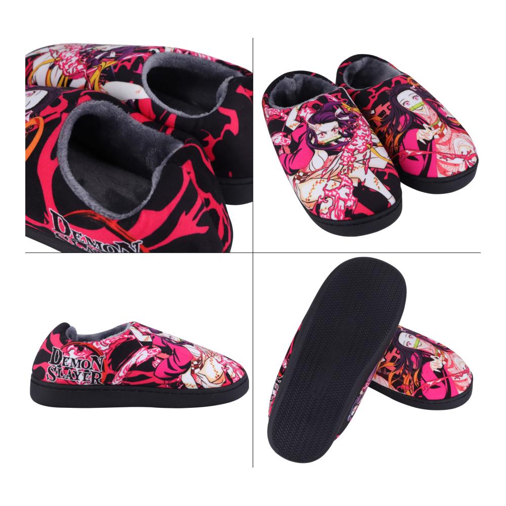 Behagliche Anime One Piece Hausschuhe mit flauschigem Design für ultimativen Komfort und Stil | Rutschfeste Gummisohle geschlossene Zehe offener Rücken | Perfekt für drinnen | Unisex Euro 42-43